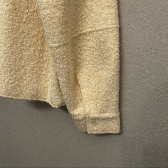 Lulu’s Unreal Coziness Ivory Shearling Jacket Women's Size XL - Picture 10 of 11